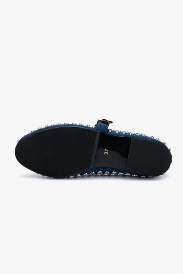  Valmenti Kadın Hakiki Deri Mavi Süet Babet Ayakkabı