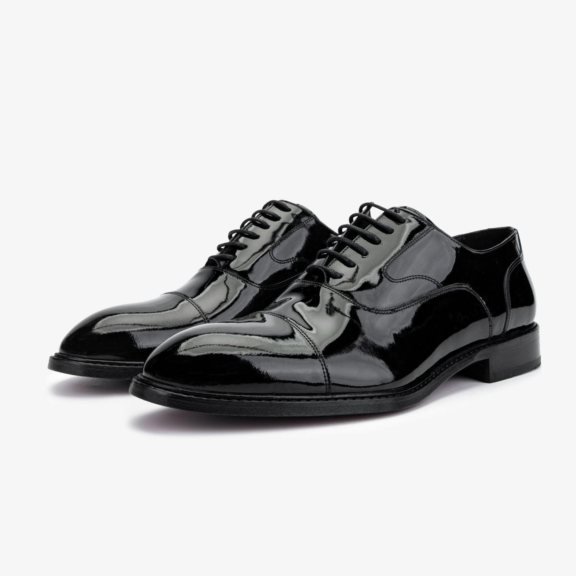 Valmenti Erkek Hakiki Deri Siyah Rugan Klasik Ayakkabı