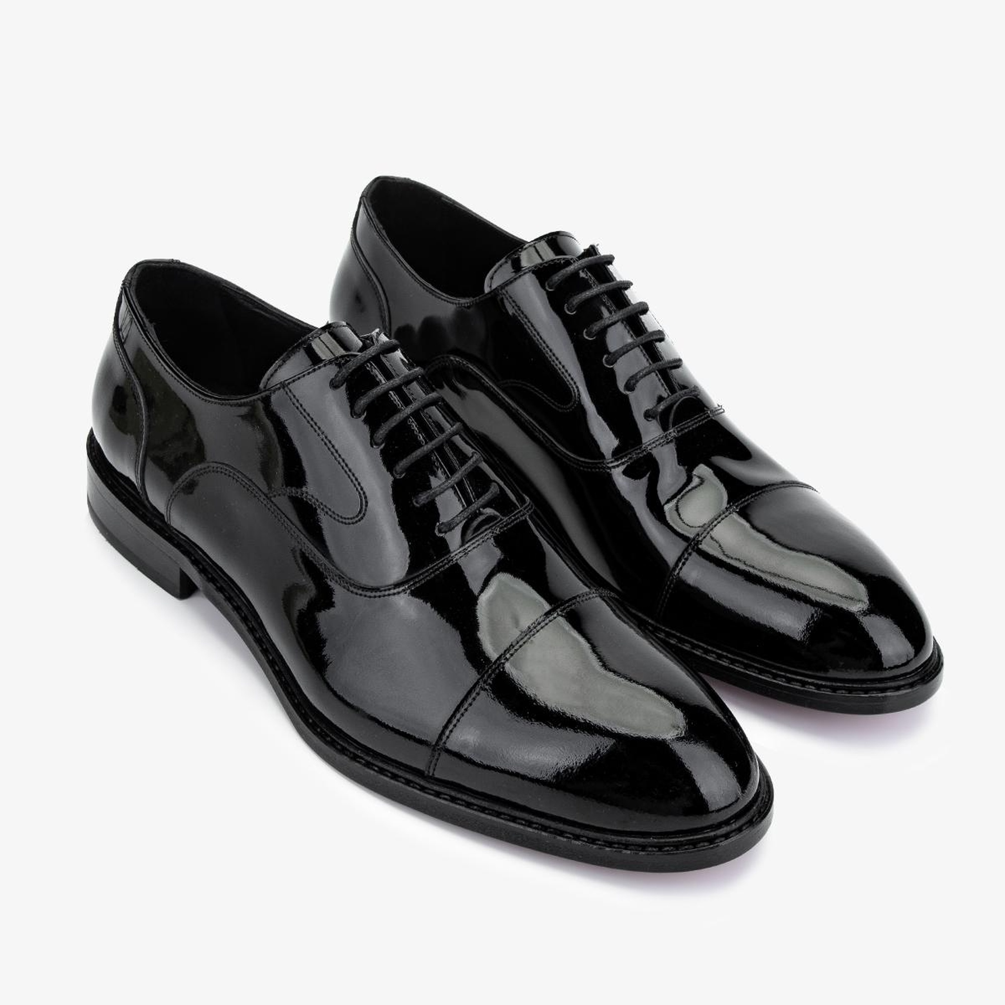 Valmenti Erkek Hakiki Deri Siyah Rugan Klasik Ayakkabı