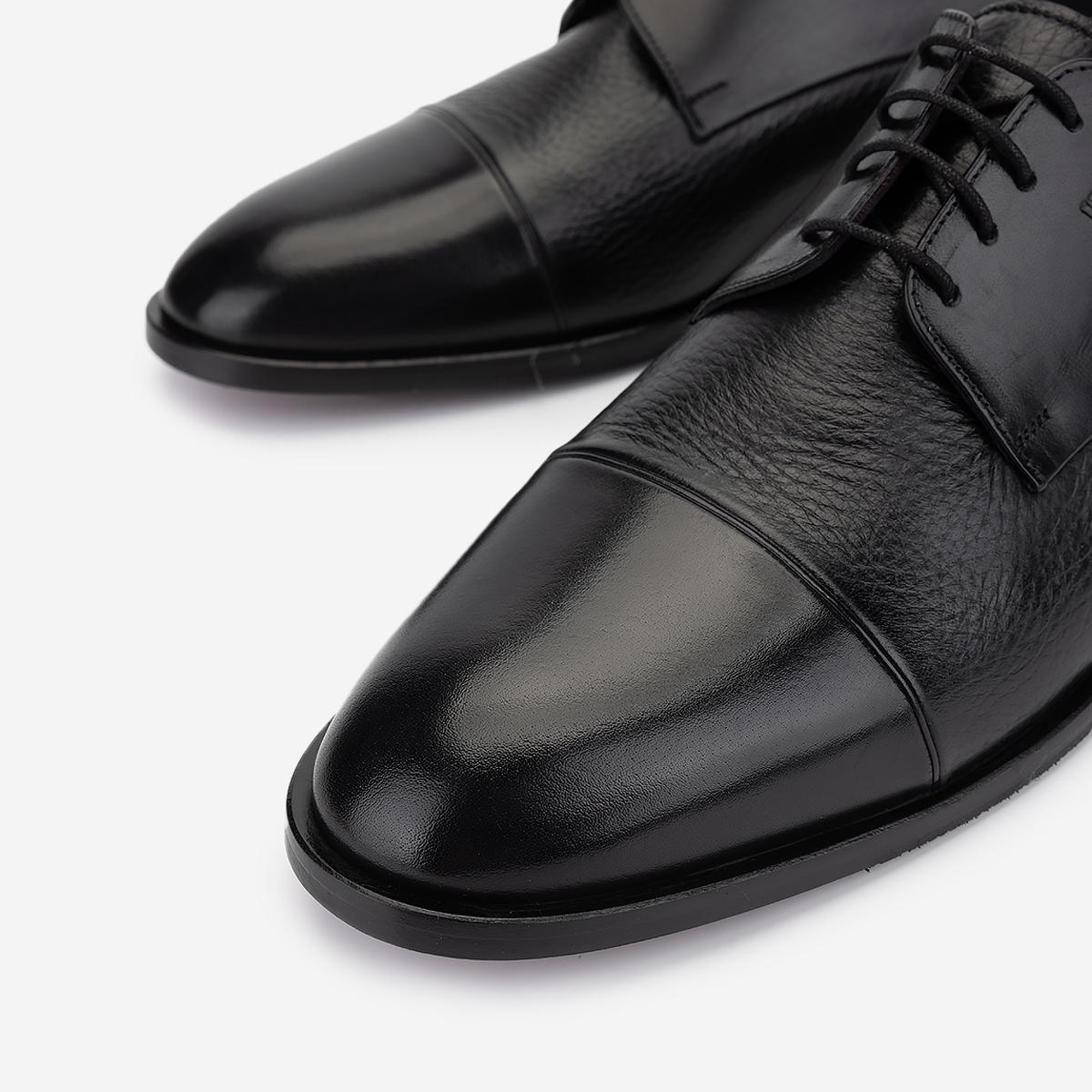 Valmenti Erkek Hakiki Deri Siyah Klasik Ayakkabı