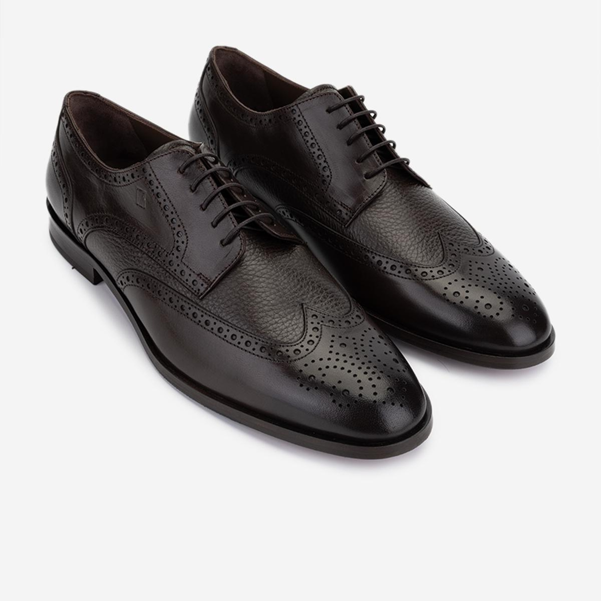 Valmenti Erkek Hakiki Deri Kahverengi Klasik Ayakkabı