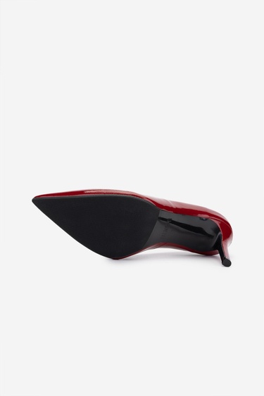  Valmenti Kadın Hakiki Deri Kırmızı Topuklu Ayakkabı