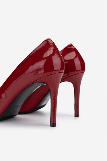  Valmenti Kadın Hakiki Deri Kırmızı Topuklu Ayakkabı