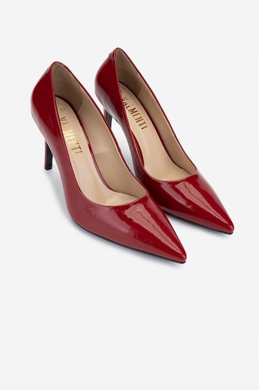  Valmenti Kadın Hakiki Deri Kırmızı Topuklu Ayakkabı