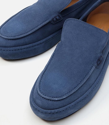  Erkek Deri Lacivert Loafer