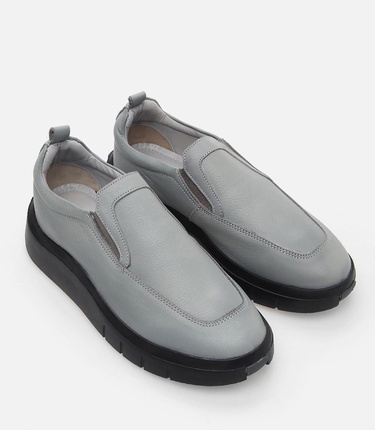  Erkek Deri Gri Günlük Ayakkabı