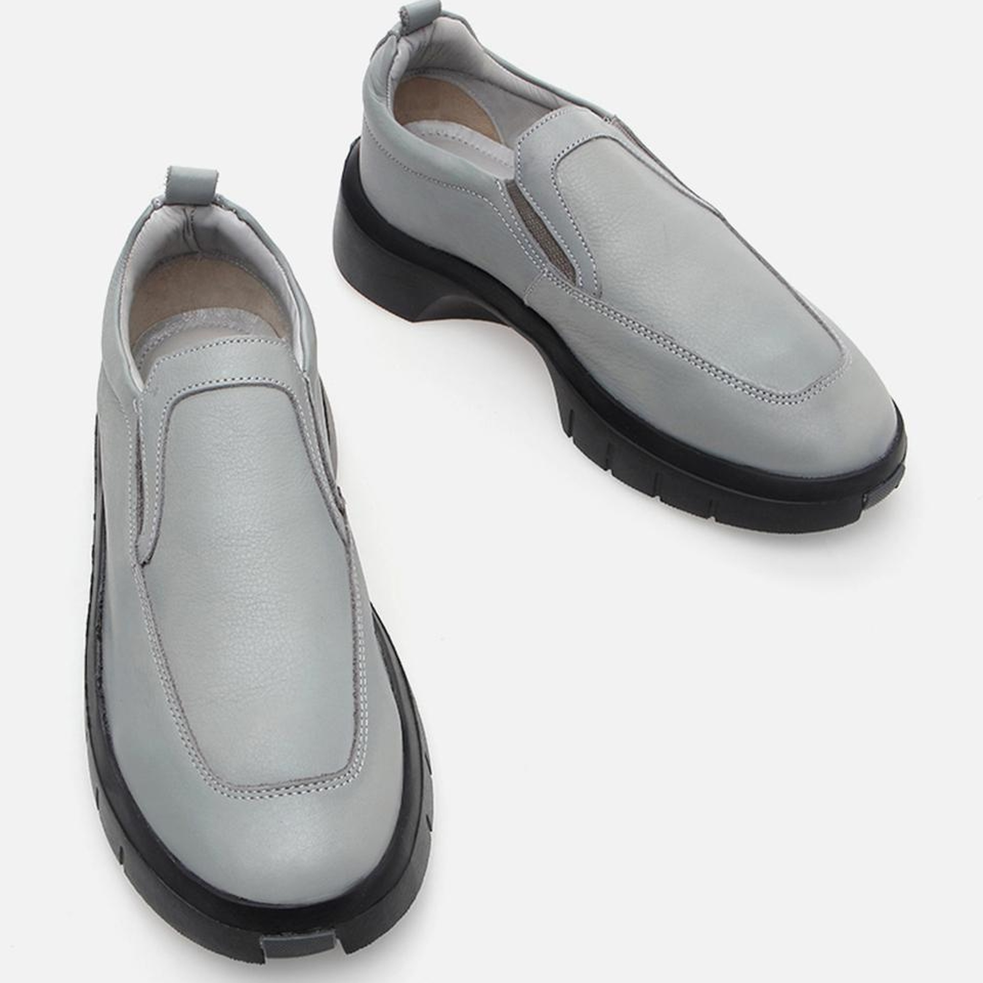 Erkek Deri Gri Günlük Ayakkabı
