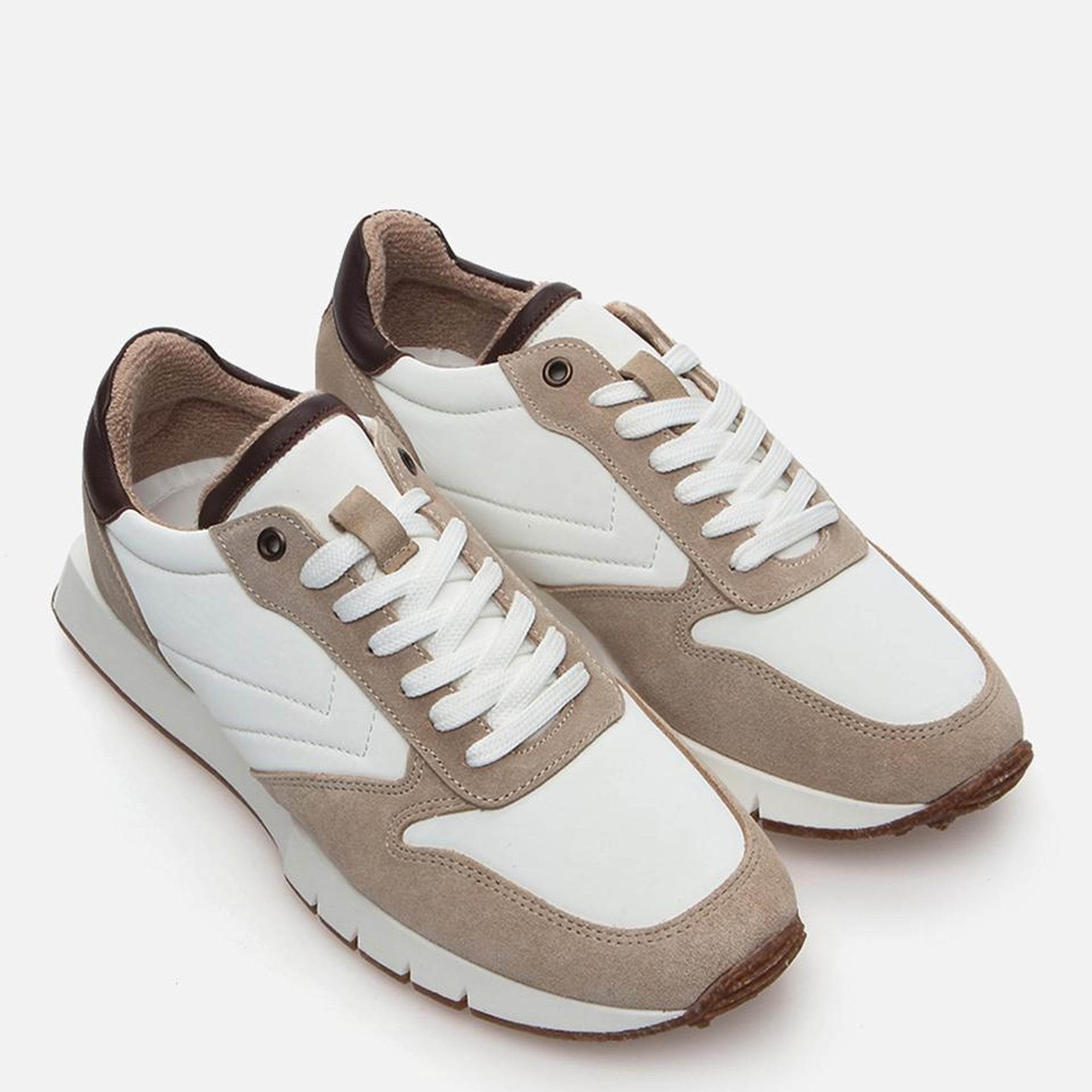 Erkek Deri Bej Spor Ayakkabı