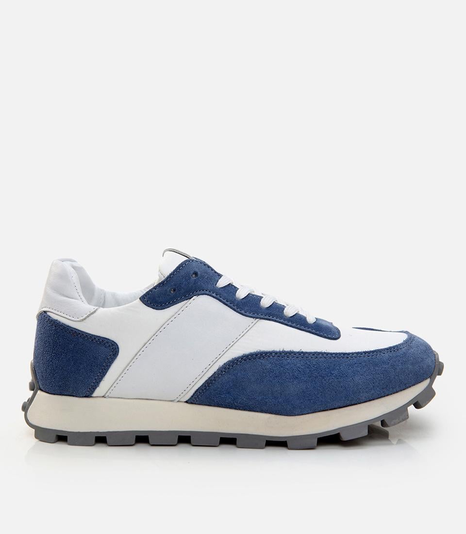  Erkek Deri Mavi Spor Ayakkabı