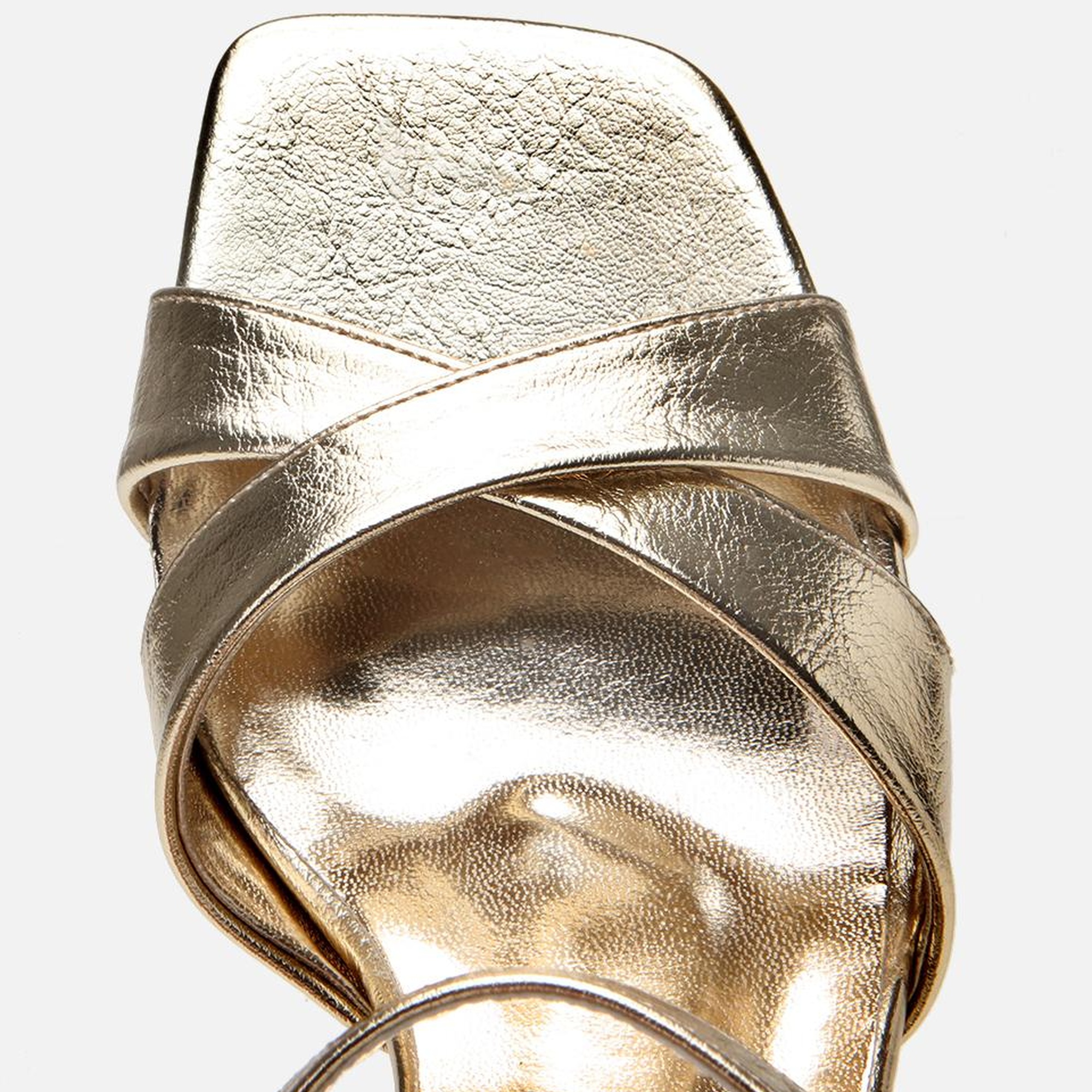 Kadın Gold Abiye Kalın Topuklu Sandalet