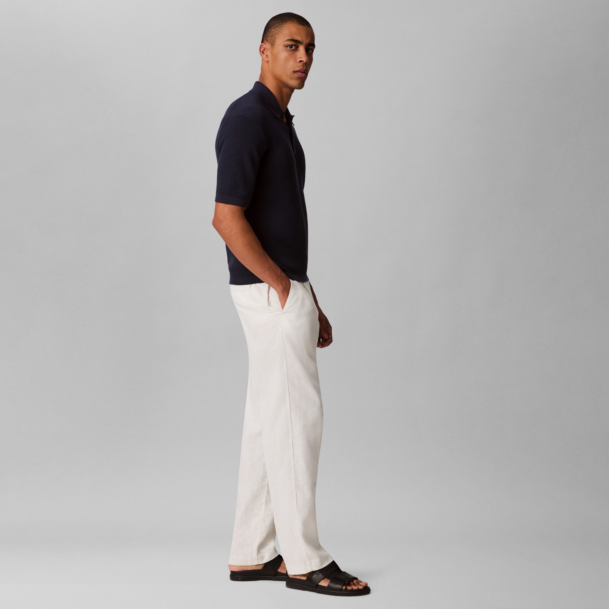 Calvin Klein Cotton Erkek Mavi Triko