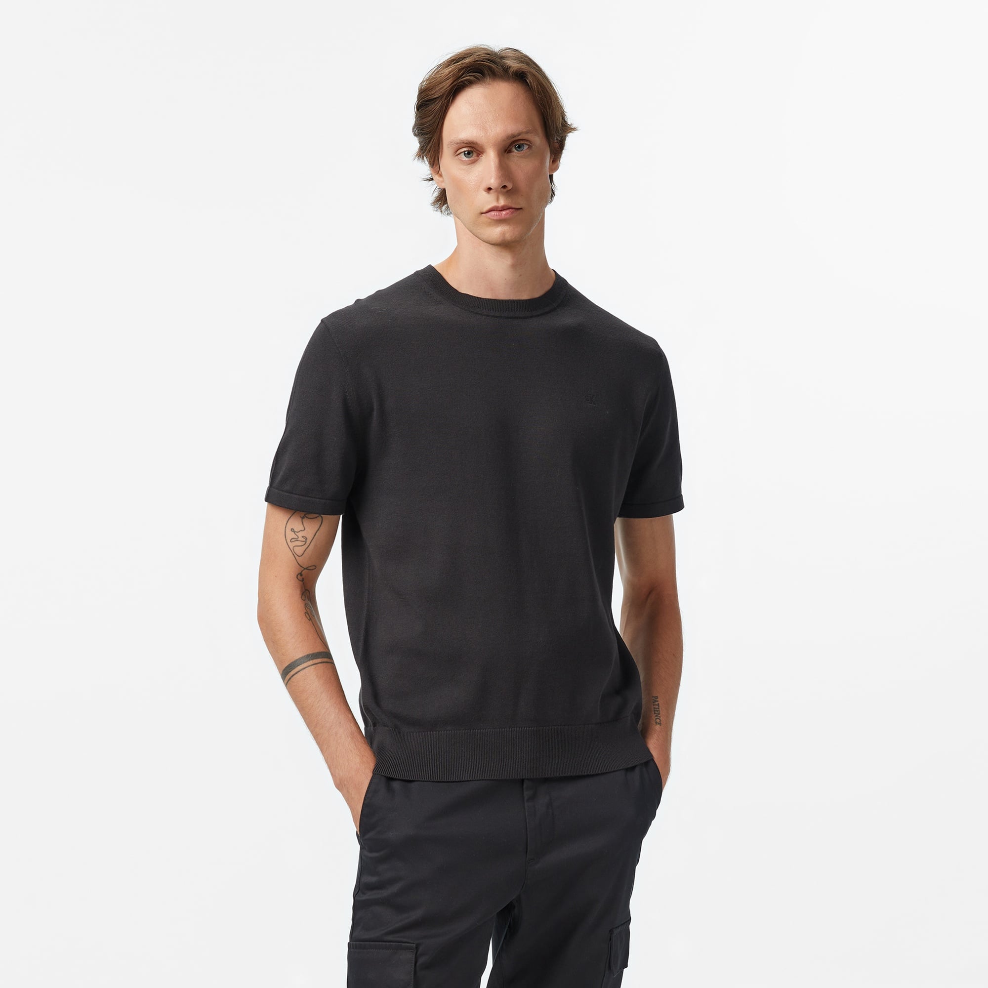 Calvin Klein Supima Erkek Siyah Kazak