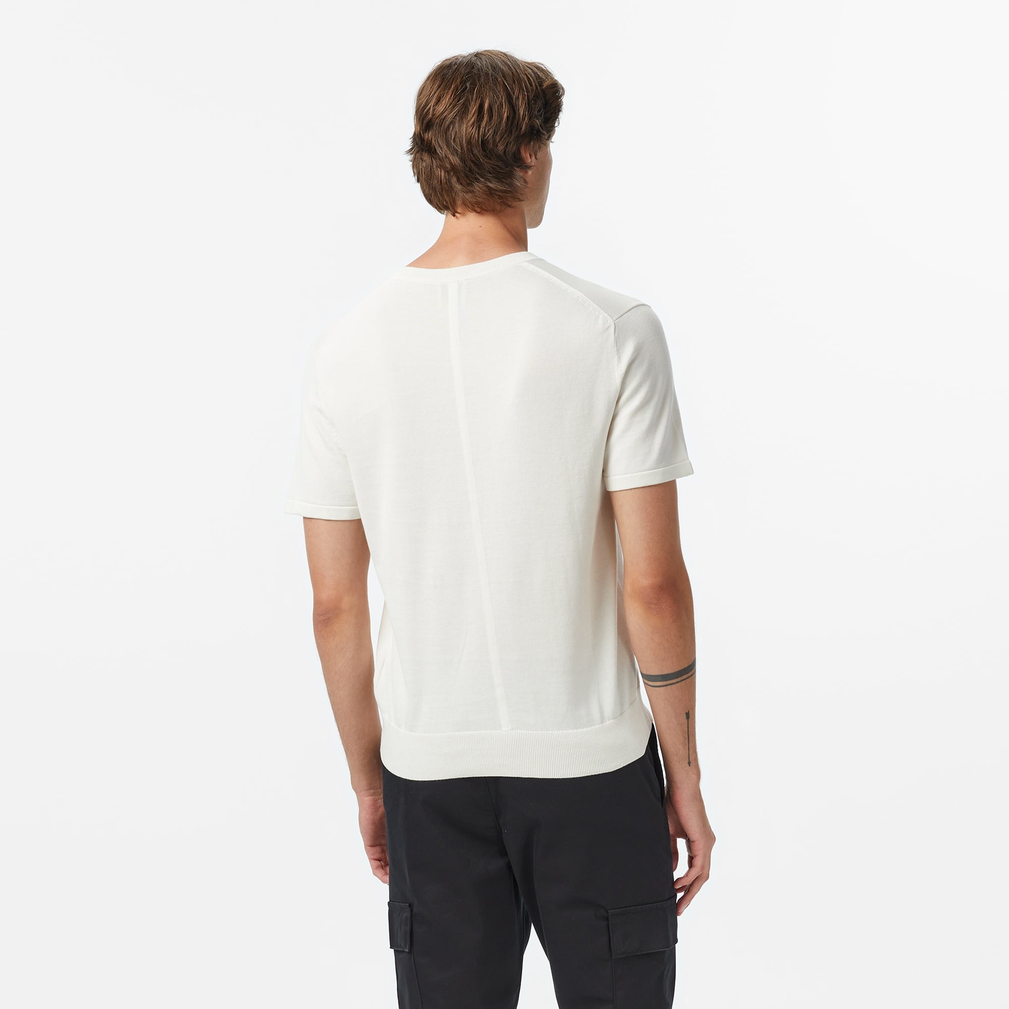 Calvin Klein Supima Erkek Beyaz Kazak