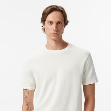  Calvin Klein Supima Erkek Beyaz Kazak