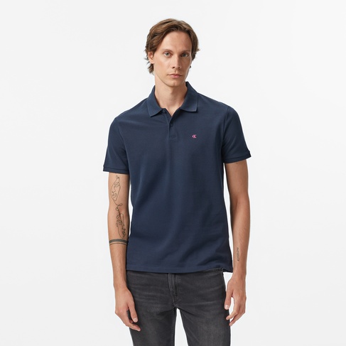  Calvin Klein Casual Pique Classic Erkek Mavi Polo