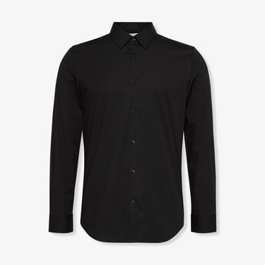  Calvin Klein Solid Slim Erkek Siyah Gömlek