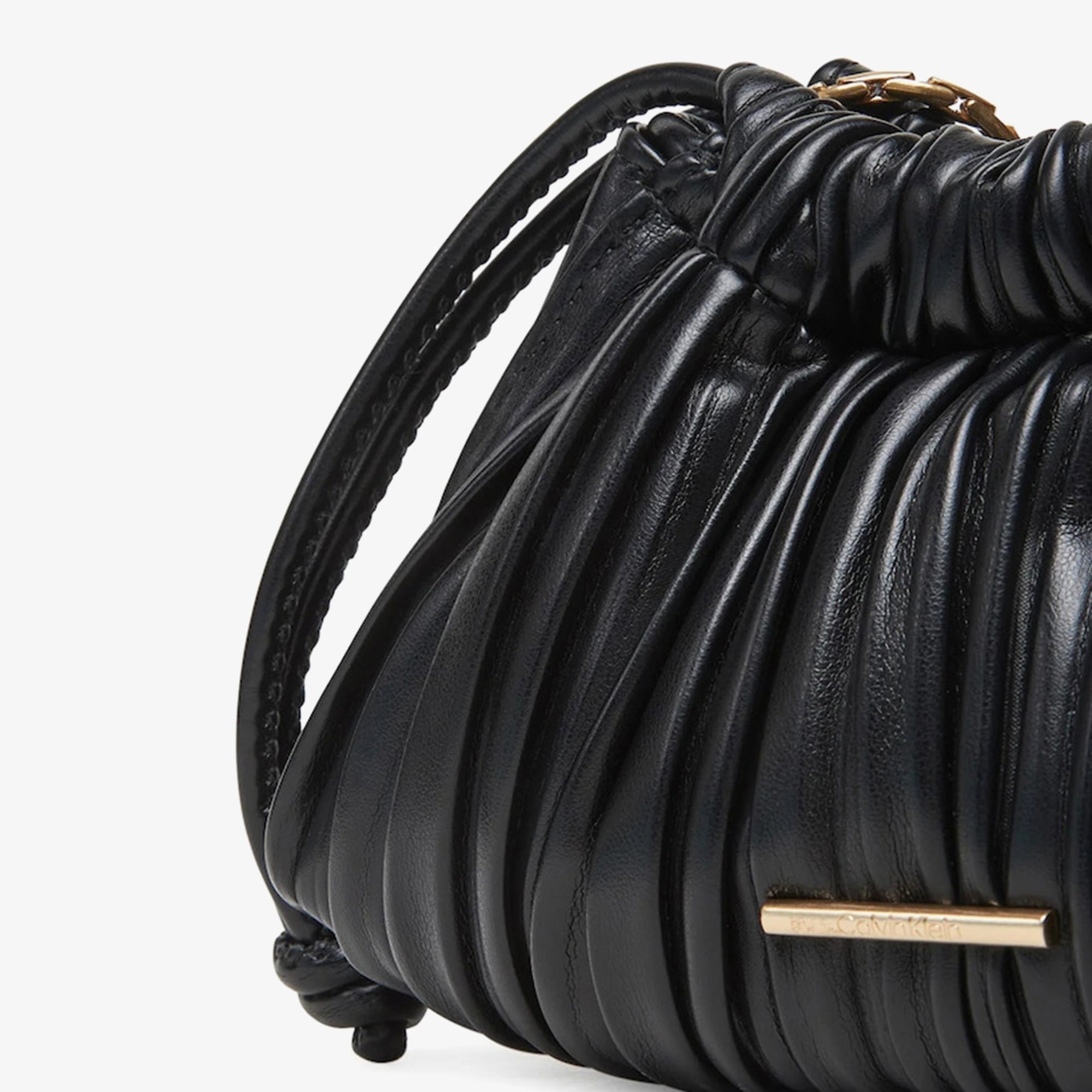 Calvin Klein Plisse Mini Drawstring Kadın Siyah Çanta