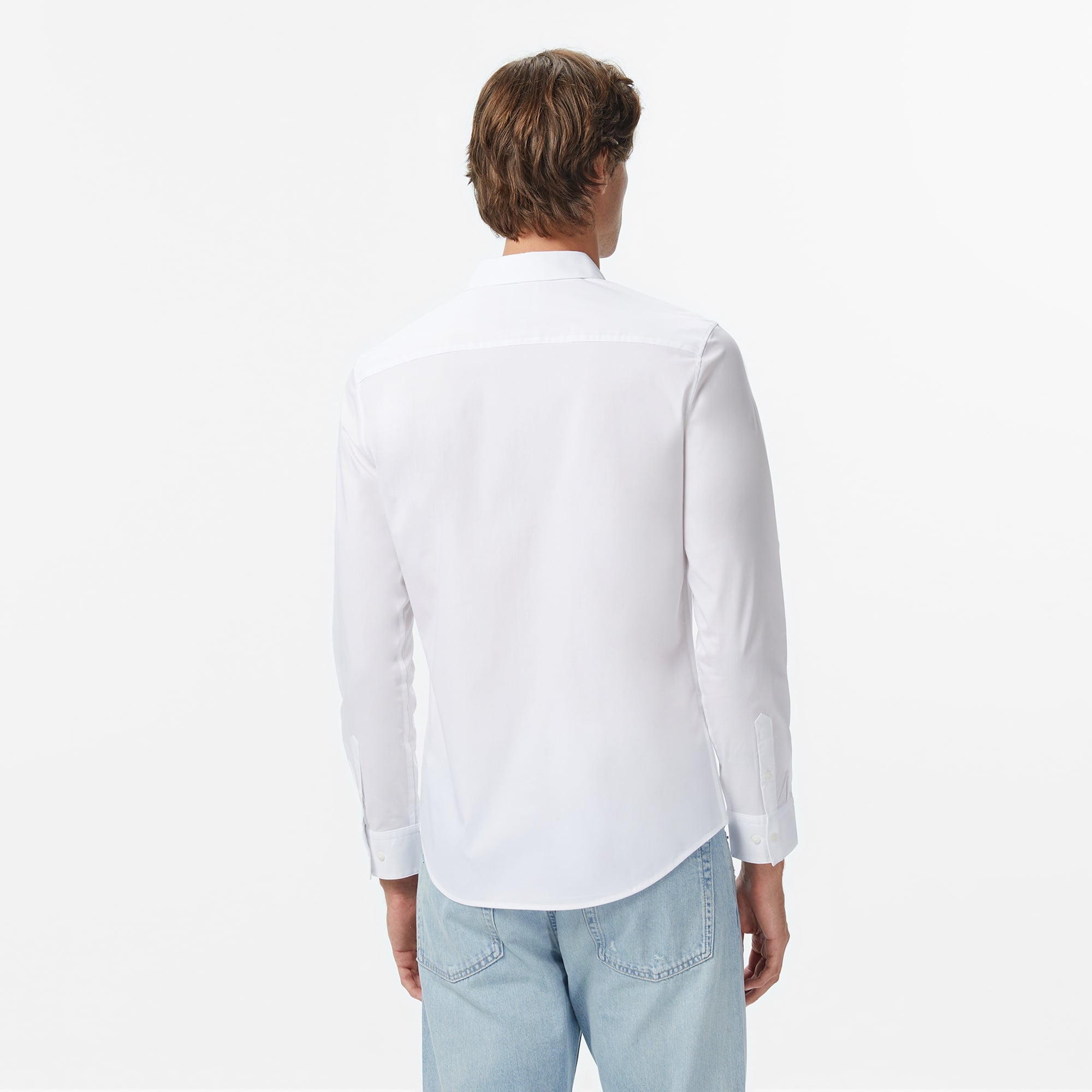 Calvin Klein Solid Slim Erkek Beyaz Gömlek