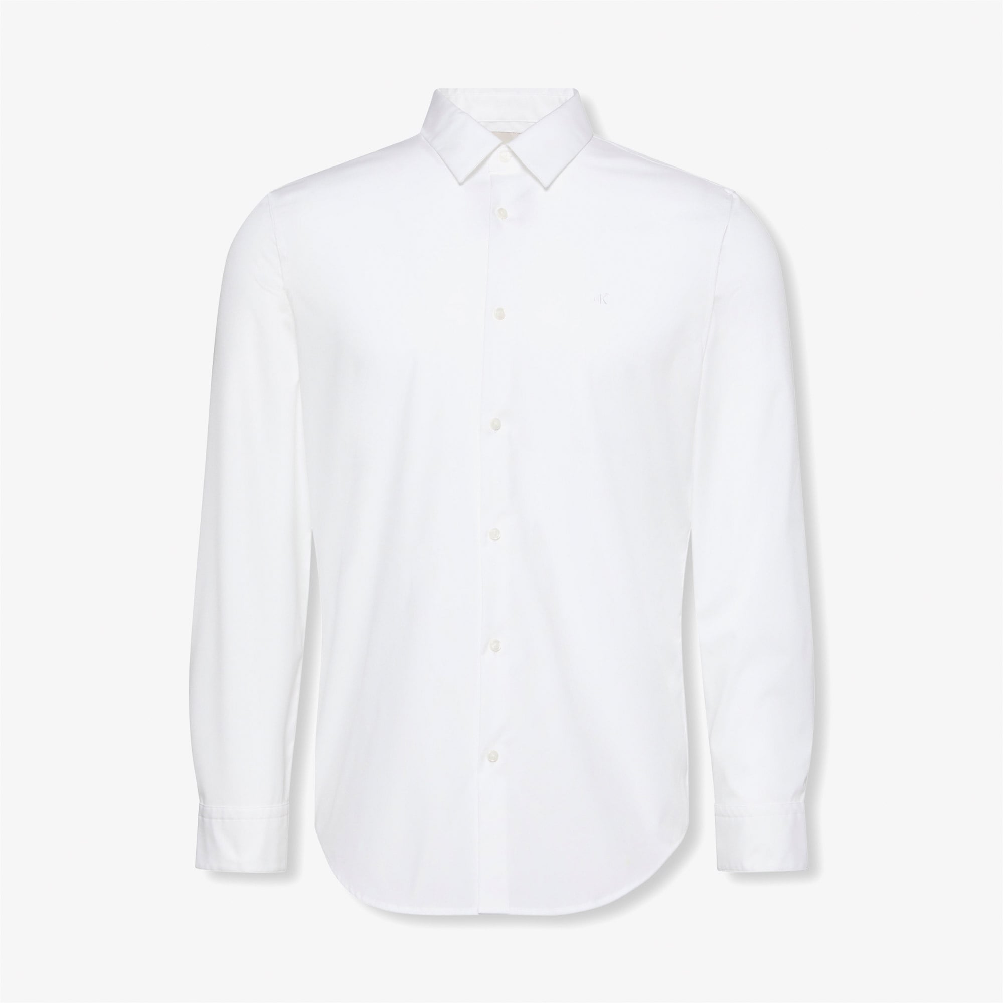 Calvin Klein Solid Slim Erkek Beyaz Gömlek