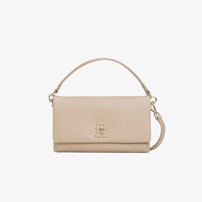  Tommy Hilfiger Modern Kadın Bej El Çantası