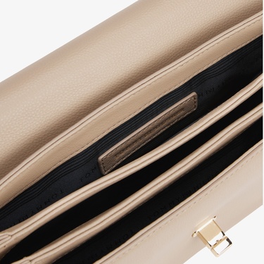  Tommy Hilfiger Modern Kadın Bej El Çantası