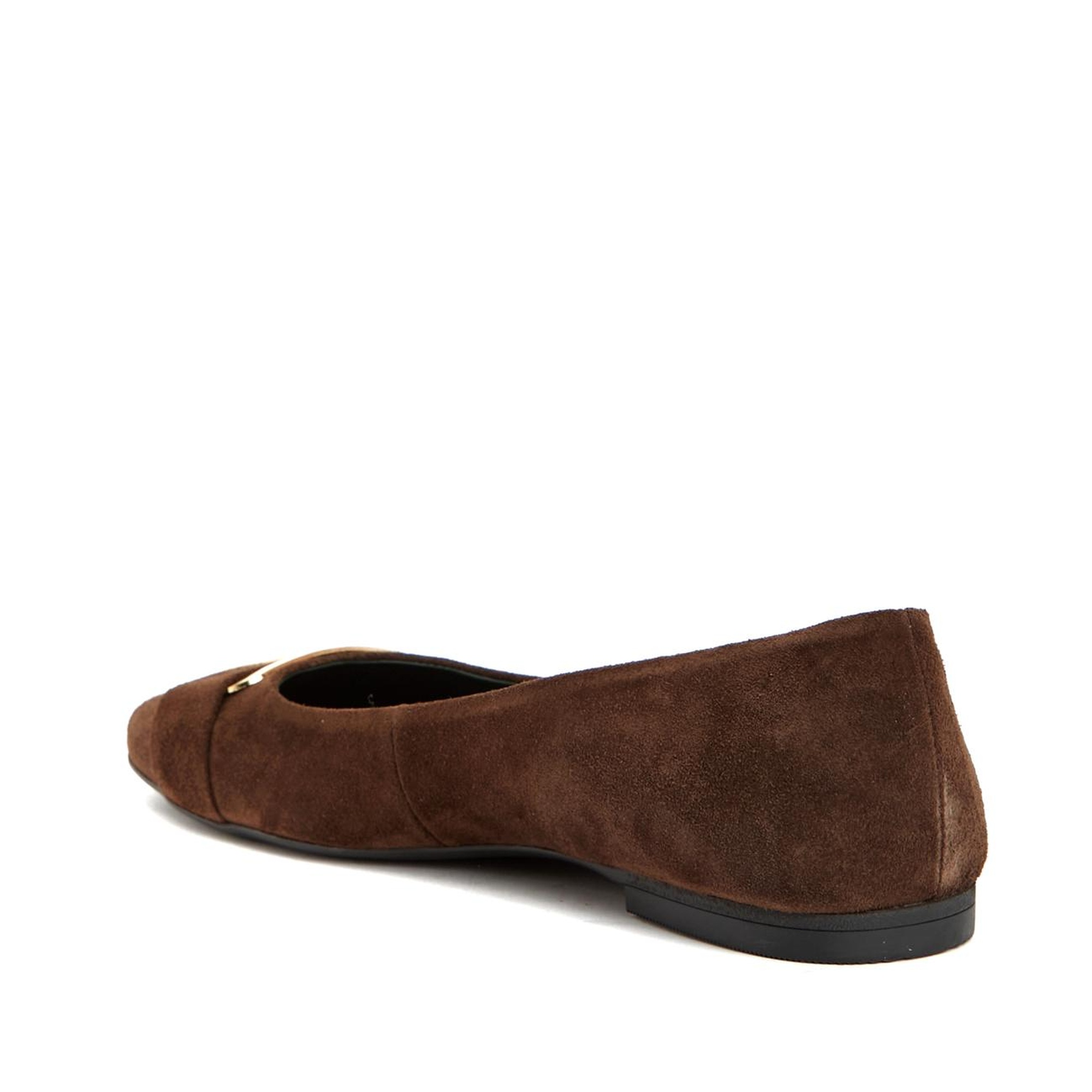 George Hogg Kadın Kahverengi Tokalı Deri Babet