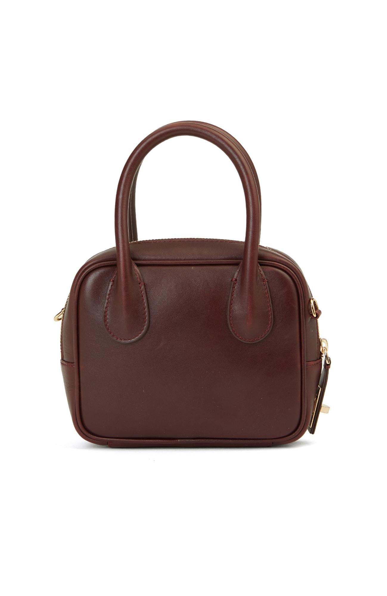  George Hogg Kadın Bordo Deri Postacı Çantası