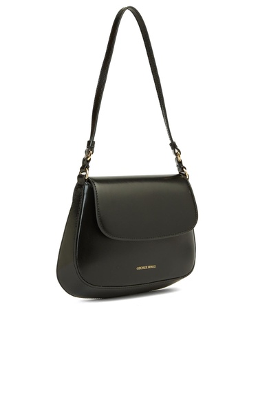  George Hogg Kadın Siyah Deri Postacı Çanta