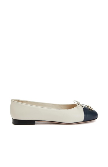  George Hogg Kadın Lacivert Bej Deri Babet