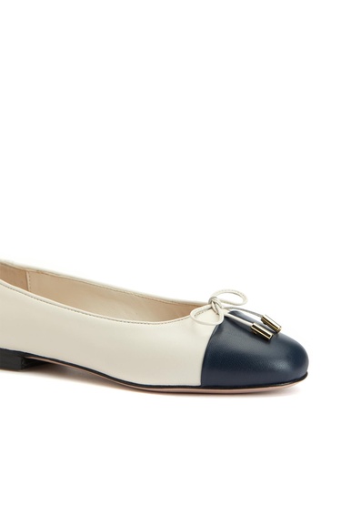  George Hogg Kadın Lacivert Bej Deri Babet