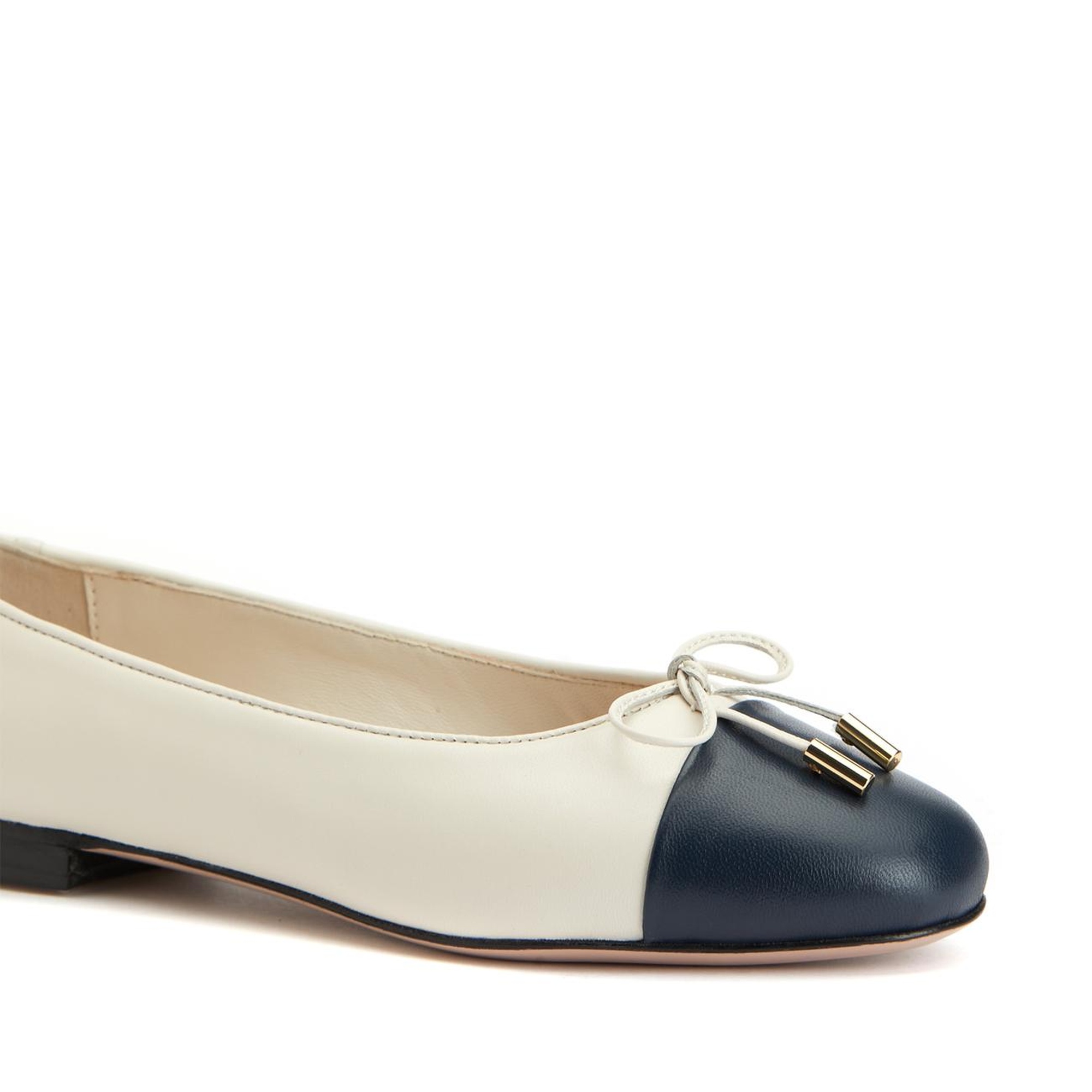 George Hogg Kadın Lacivert Bej Deri Babet