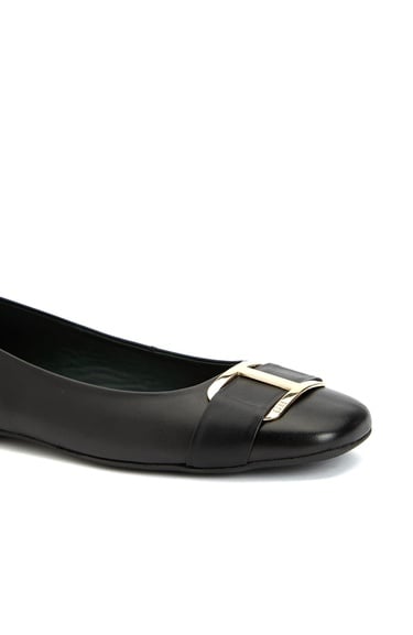  George Hogg Kadın Siyah Tokalı Deri Babet