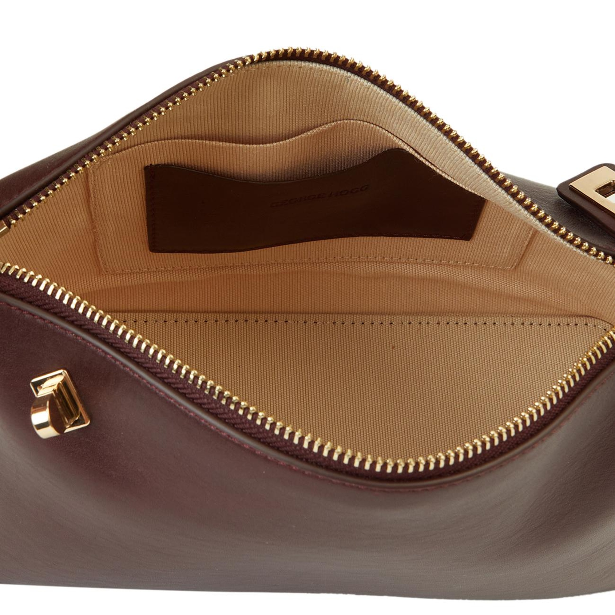 George Hogg Kadın Bordo Deri Postacı Çantası