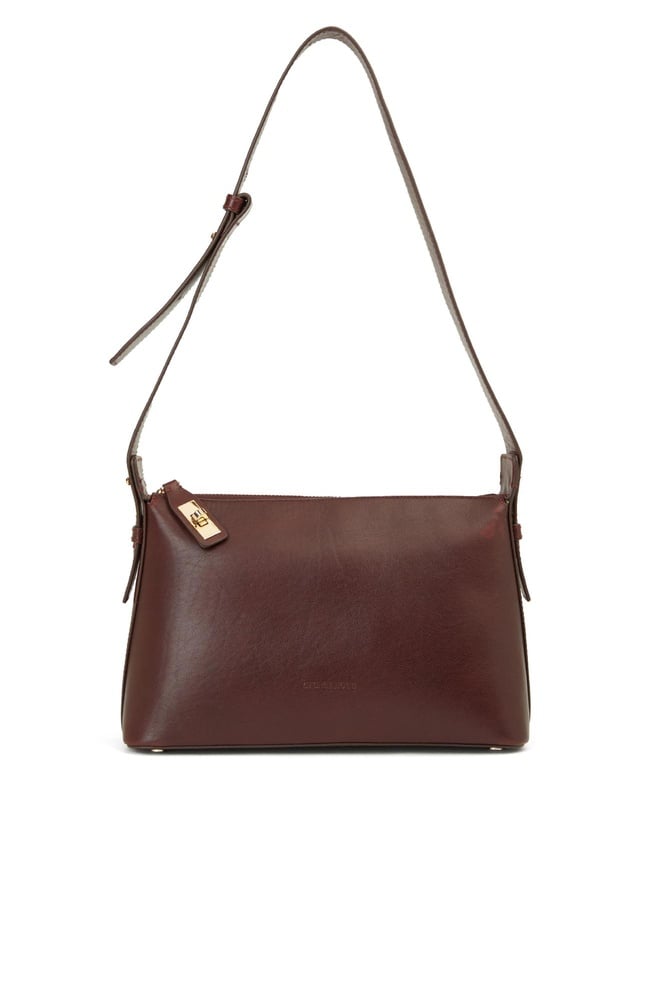  George Hogg Kadın Bordo Deri Postacı Çantası