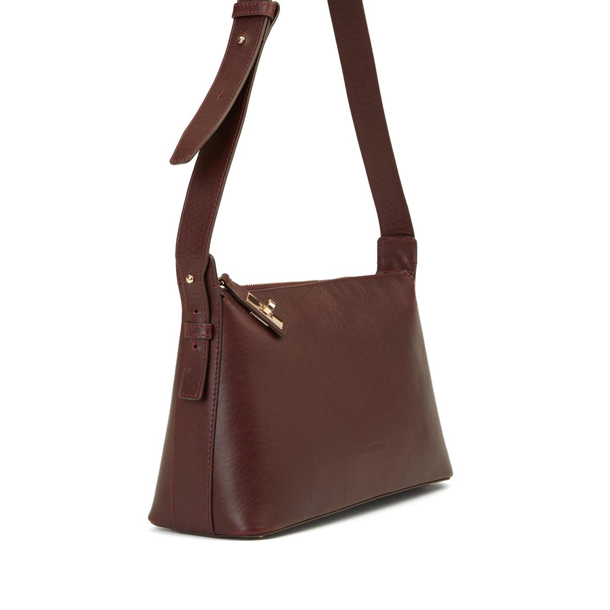 George Hogg Kadın Bordo Deri Postacı Çantası