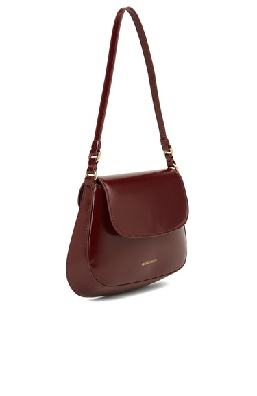  George Hogg Kadın Bordo Deri Postacı Çanta