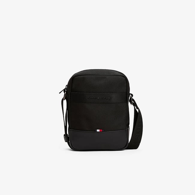  Tommy Hilfiger Nylon Travel Mini Reporter Erkek Siyah El Çantası
