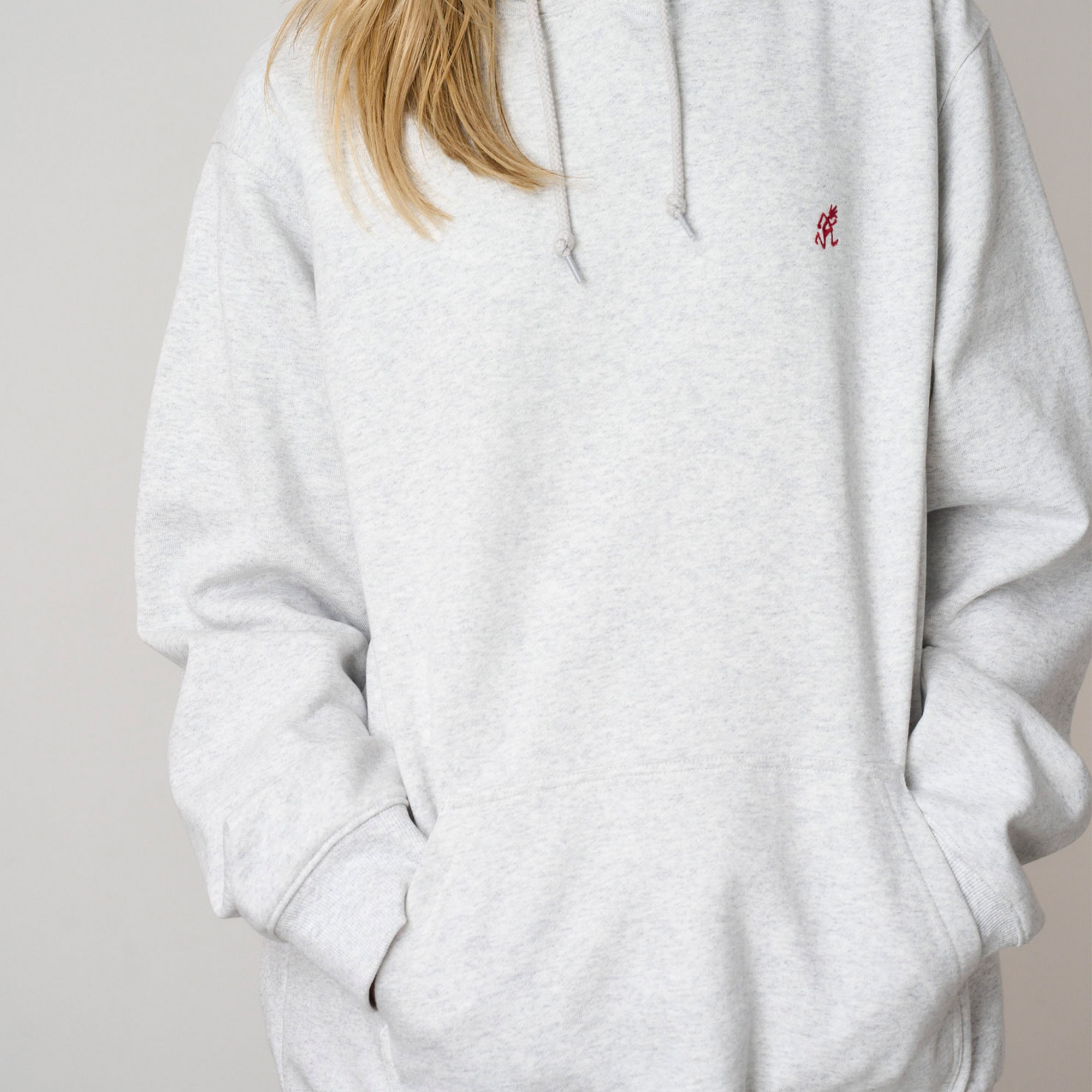 Gramicci One Point Hooded Erkek Gri Sweatshirt