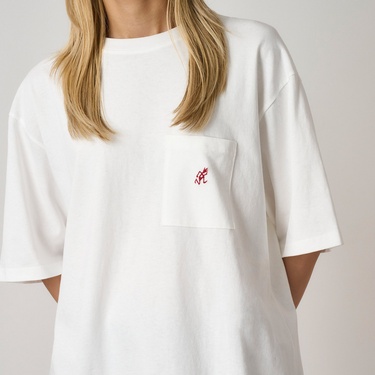  Gramicci One Point Erkek Beyaz T-Shirt