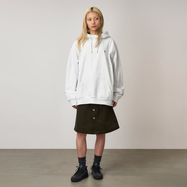  Gramicci One Point Hooded Erkek Gri Sweatshirt