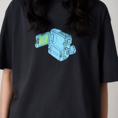  Gramicci Camcorder Erkek Siyah T-Shirt