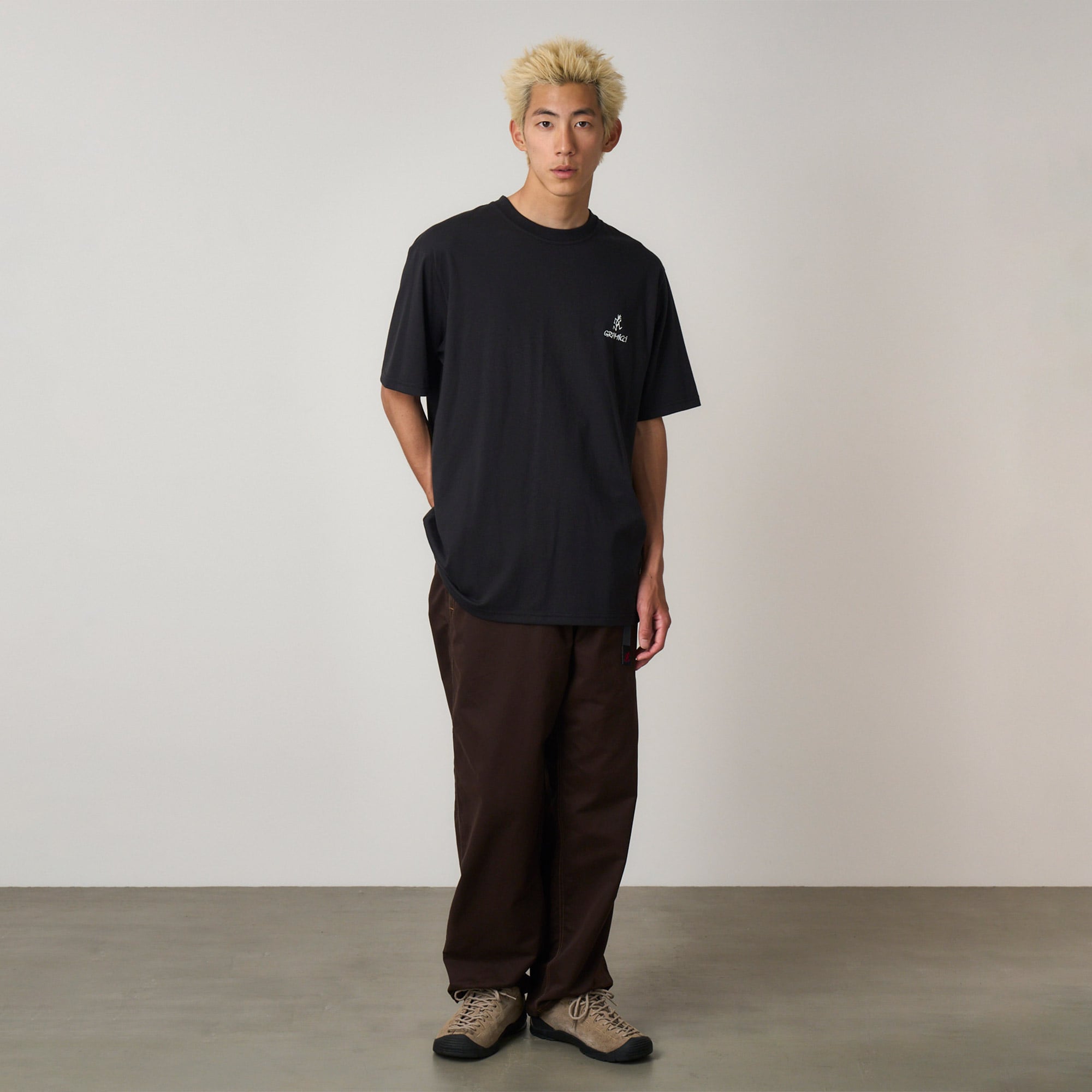  Gramicci One Point Logo Erkek Siyah T-Shirt