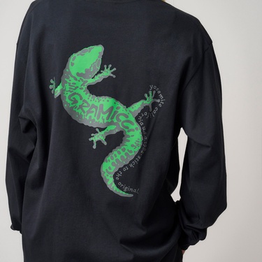  Gramicci Gecko Erkek Siyah Uzun Kollu T-Shirt