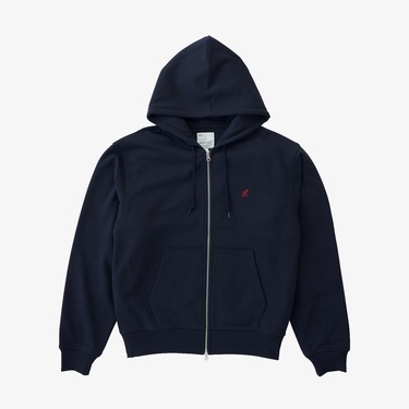  Gramicci One Point Hooded Zip Erkek Lacivert Sweatshirt