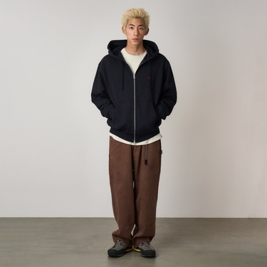  Gramicci One Point Hooded Zip Erkek Lacivert Sweatshirt