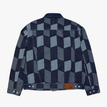  Huf Patchwork Denim Erkek Lacivert Ceket