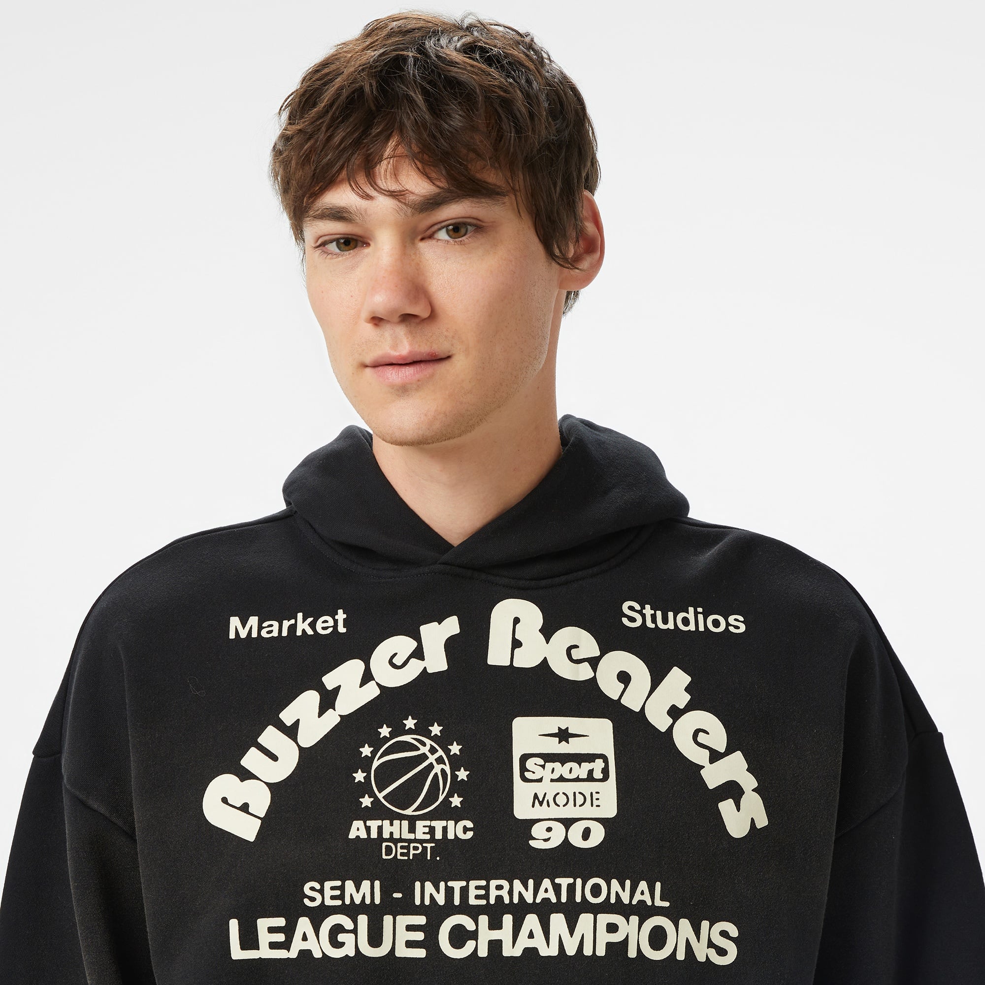The Market Buzzer Beaters Erkek Siyah Hoodie