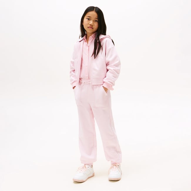  Tommy Hilfiger Puff Print Çocuk Pembe Eşofman Altı