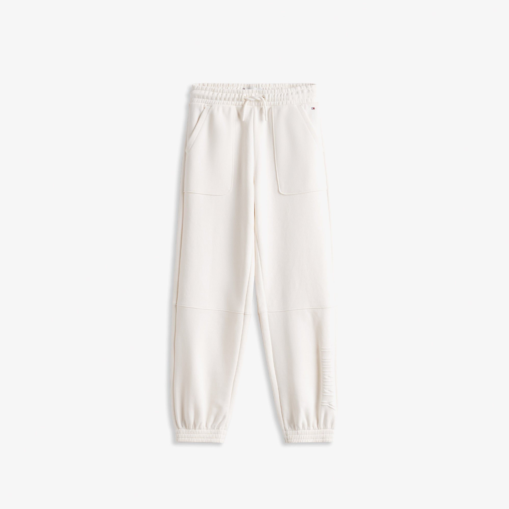 Tommy Hilfiger Puff Print Çocuk Beyaz Eşofman Altı