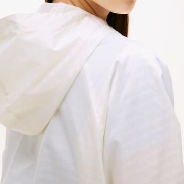  Tommy Hilfiger Repeat Logo Water Repellant Kadın Beyaz Ceket